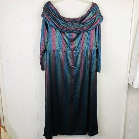 Eloquii Womens Criss Cross Bodice Rainbow Dress Size 20 - Picture 6 of 15